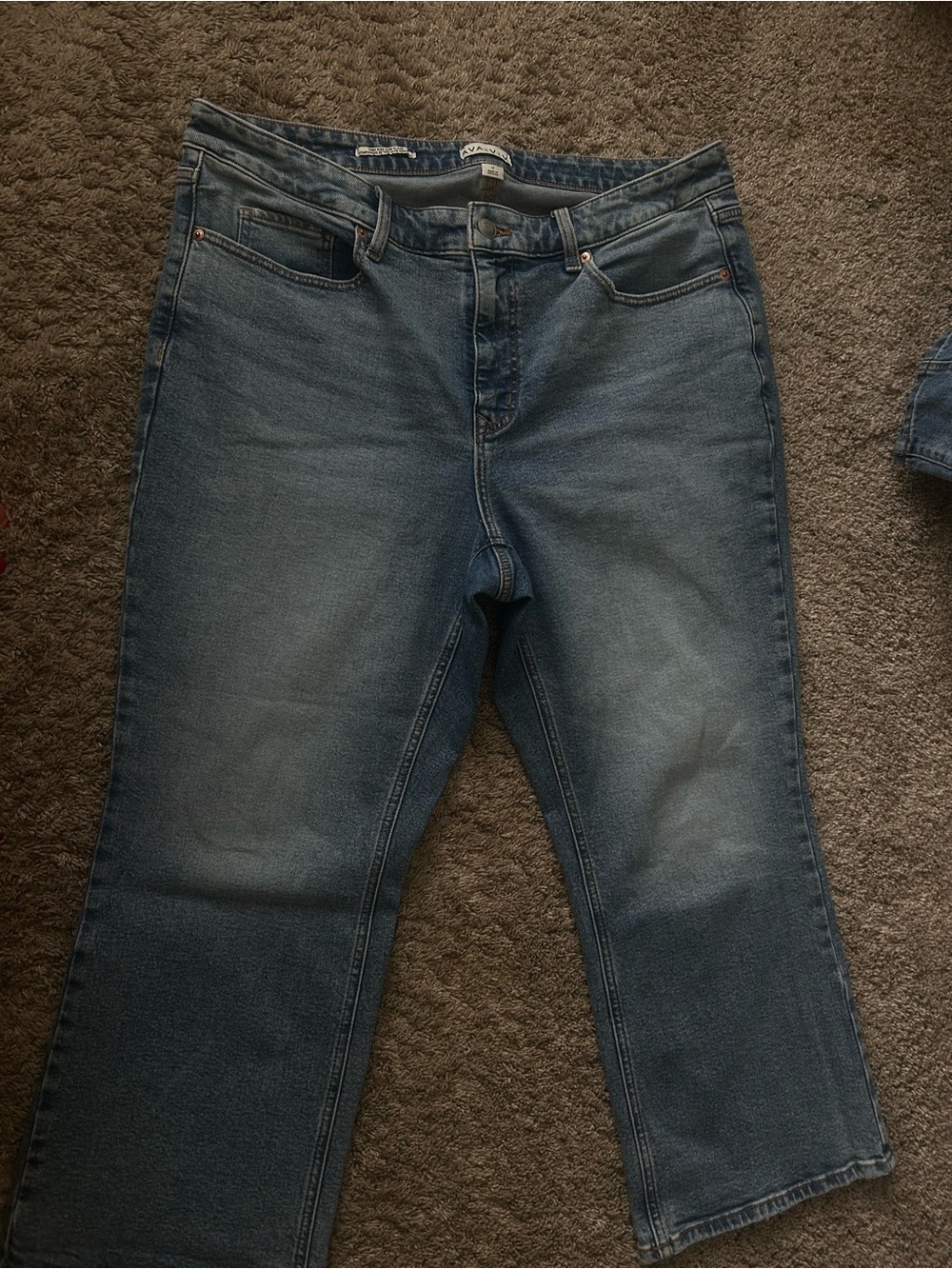 Ava & Viv Kick Flare Jeans - Blue Wash